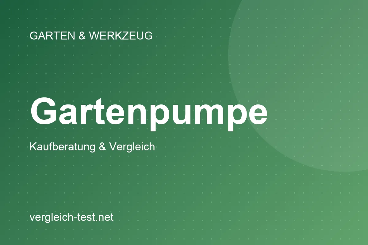 Grafik: Gartenpumpe – Kaufberatung und Vergleich